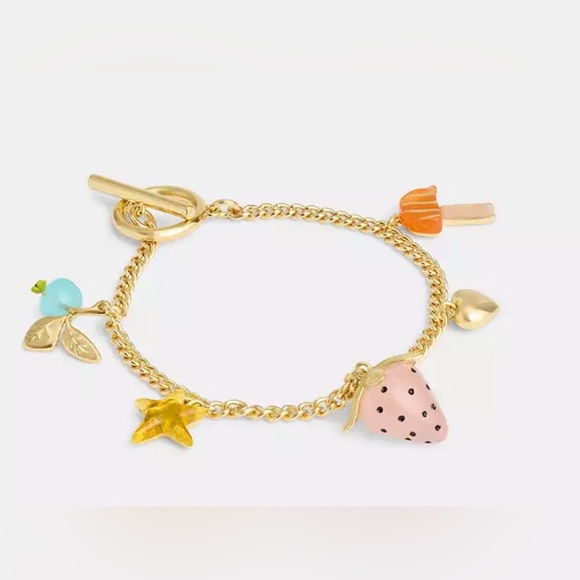 Coach Jewelry - Coach X Observed By Us NIB Strawberry Heart Charm Bracelet